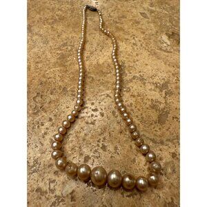 Vintage Childs Pearl Necklace With Ornate Clasp
